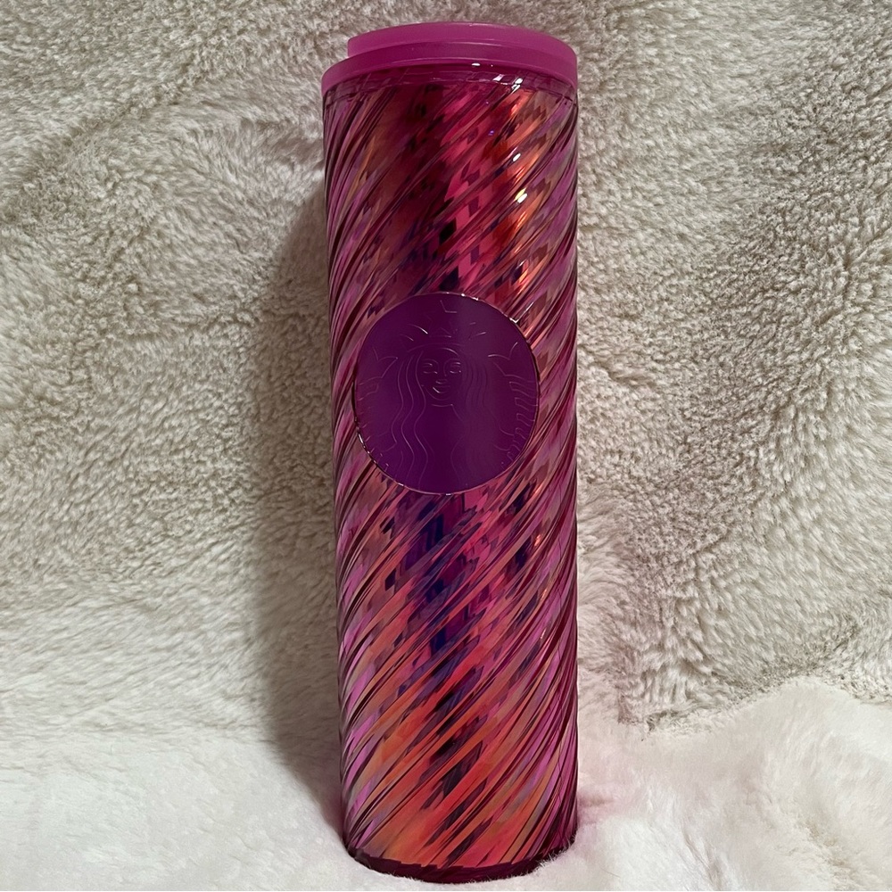 New Starbucks Holiday Candy Cane Swirl Travel Cup Tumbler